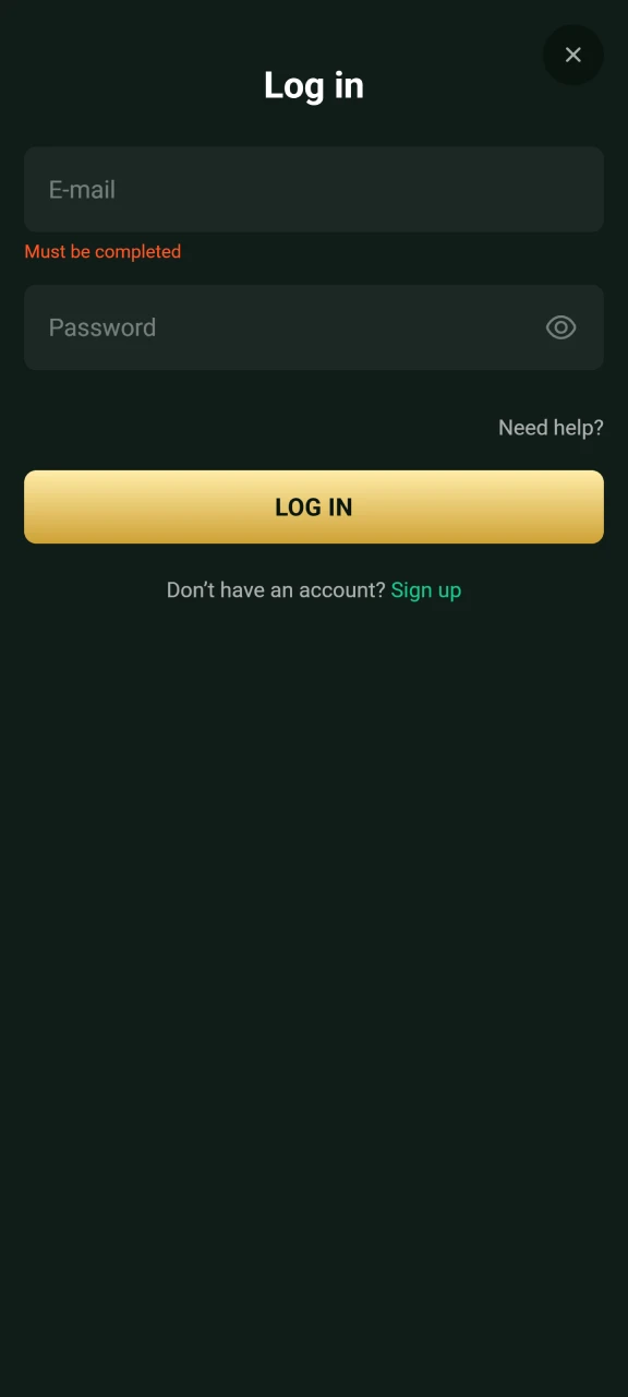 Log in to your Goldex Casino account to play Aviator.