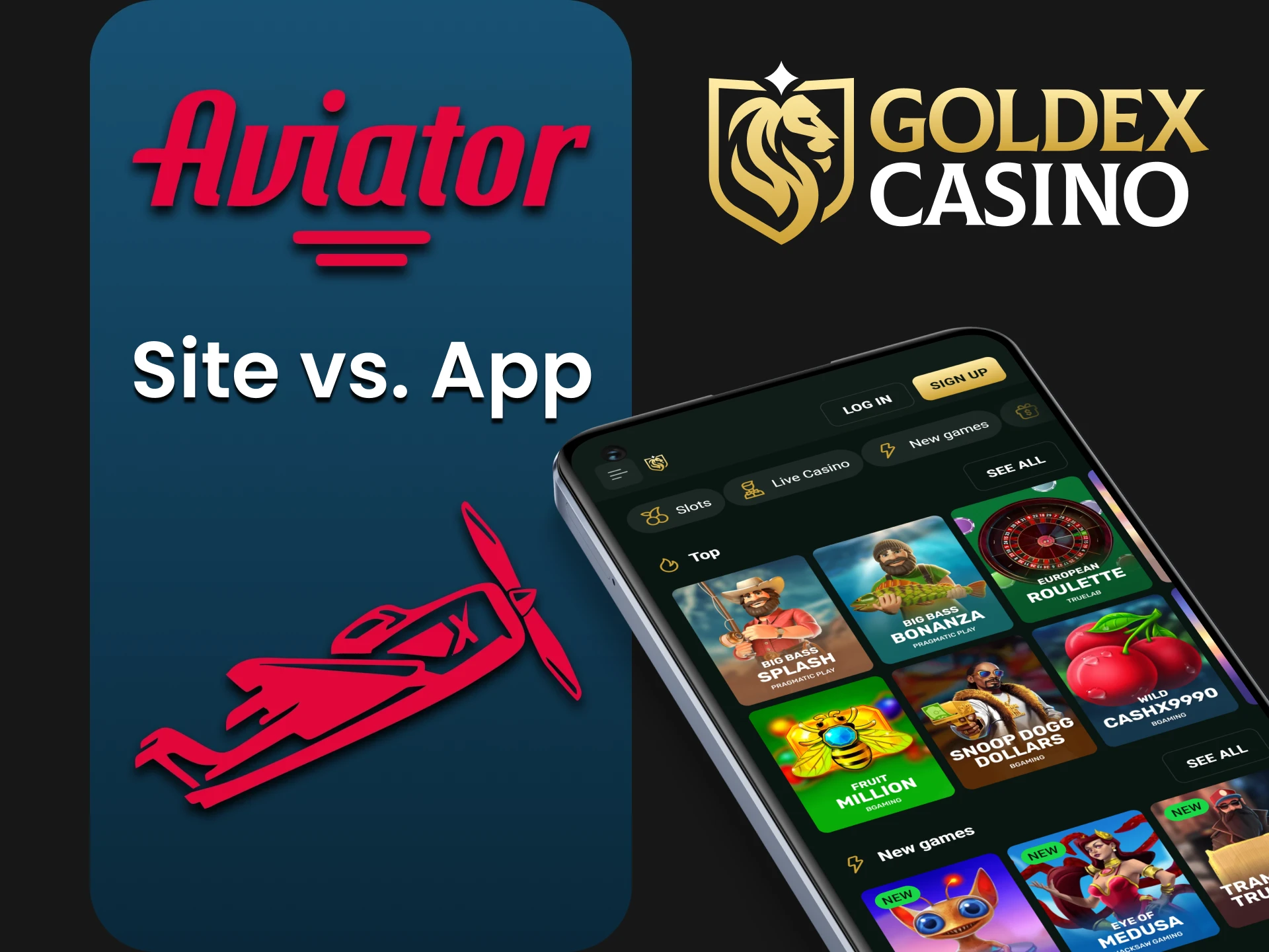Discover the advantages of using the Goldex Casino app to play Aviator.