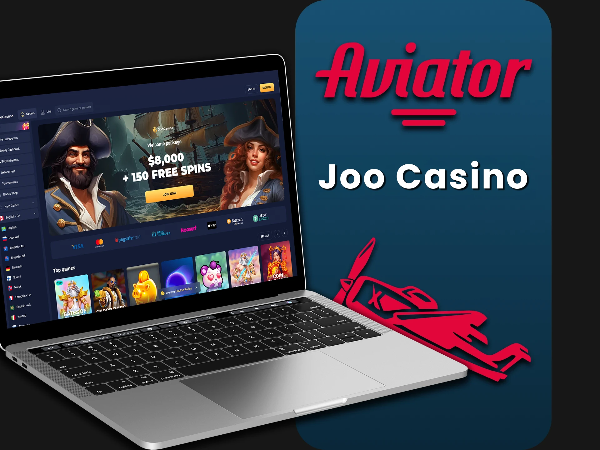 Play for fun and get unforgettable emotions from playing Aviator on the Joo Casino website.